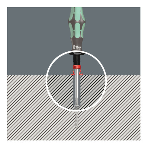 Wera 1441 SB Schraubkralle für Schraubendreherklingen, lange Bits und Winkelschlüssel mit Festhaltefunktion für Schrauben, 4,5 - 6 x 41 mm