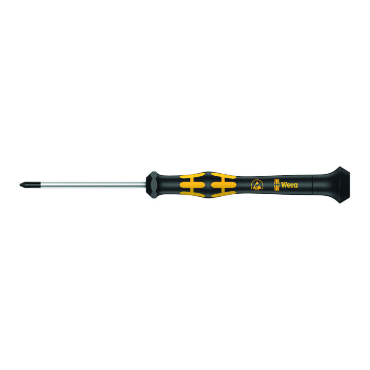 Wera 1550 PH ESD Kraftform Micro Kreuzschlitz-Schraubendreher, PH 0 x 60 mm