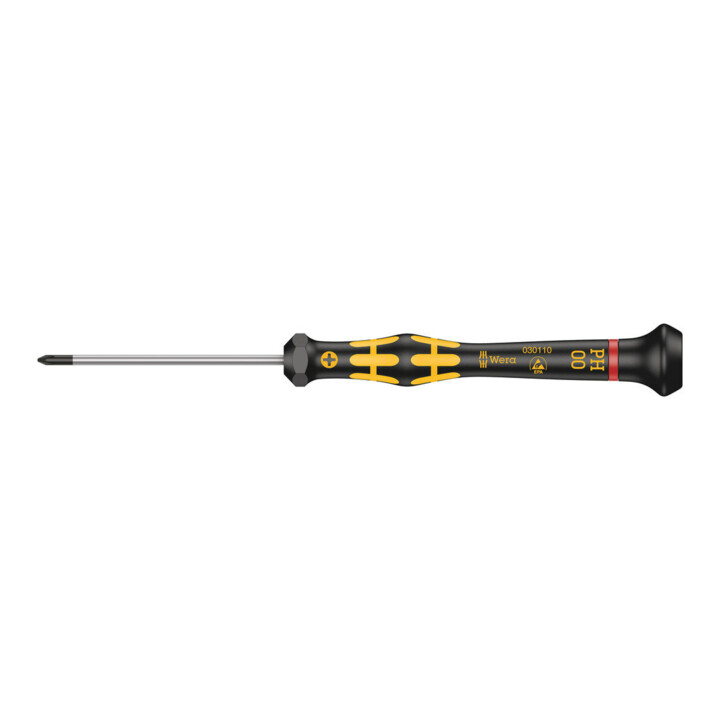 Wera 1550 PH ESD Kraftform Micro Kreuzschlitz-Schraubendreher, PH 00 x 60 mm