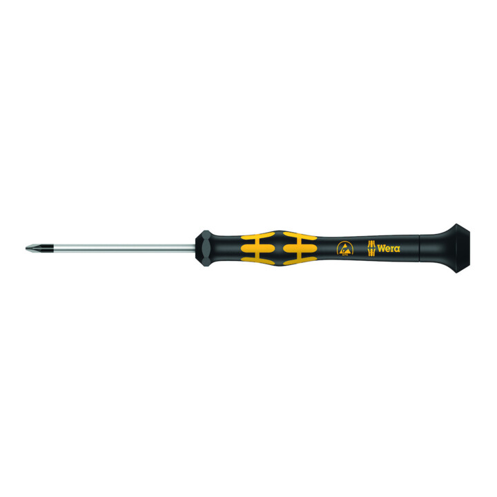 Wera 1555 PZ ESD Kraftform Micro Kreuzschlitz-Schraubendreher, PZ 0 x 60 mm