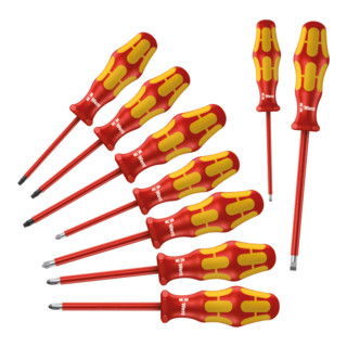 Wera 160 i/162 i/167 i/9 Schraubendrehersatz Kraftform Plus Serie 100, 9-teilig