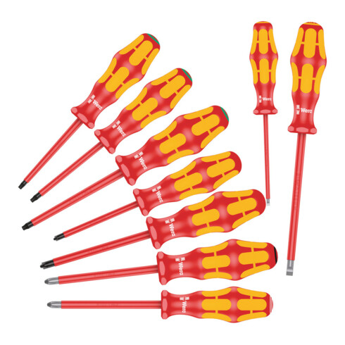 Wera 160 i/162 i/167 i/9 Schroevendraaierset Kraftform Plus Serie 100