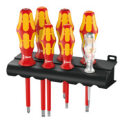 Wera 160 i/165 i/7 Schroevendraaierset Kraftform Plus Serie 100 + eenpolige fasetester + houder