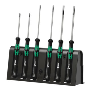 Wera 2035/6 A Elektroniker-Schraubendrehersatz + Rack, 6-teilig