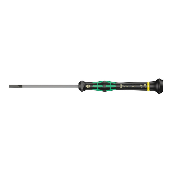 Wera 2035 Elektroniker-Schlitzschraubendreher, 0,60 x 3,5 x 80 mm