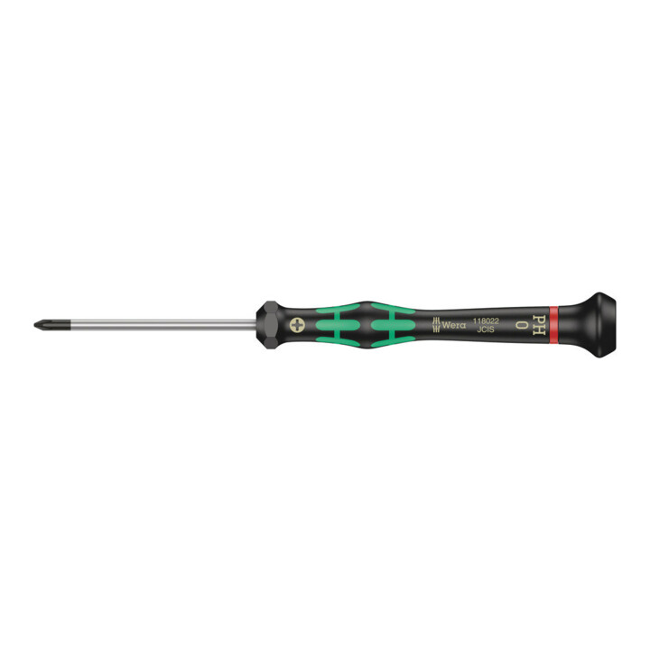 Wera 2050 PH Elektroniker-Kreuzschlitzschraubendreher, PH 0 x 60 mm