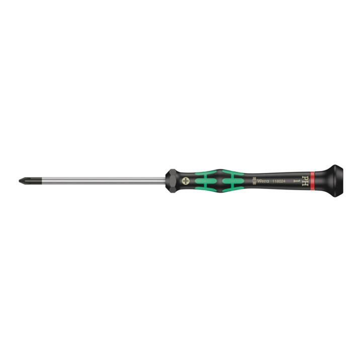 Wera 2050 PH Elektroniker-Kreuzschlitzschraubendreher, PH 1 x 80 mm