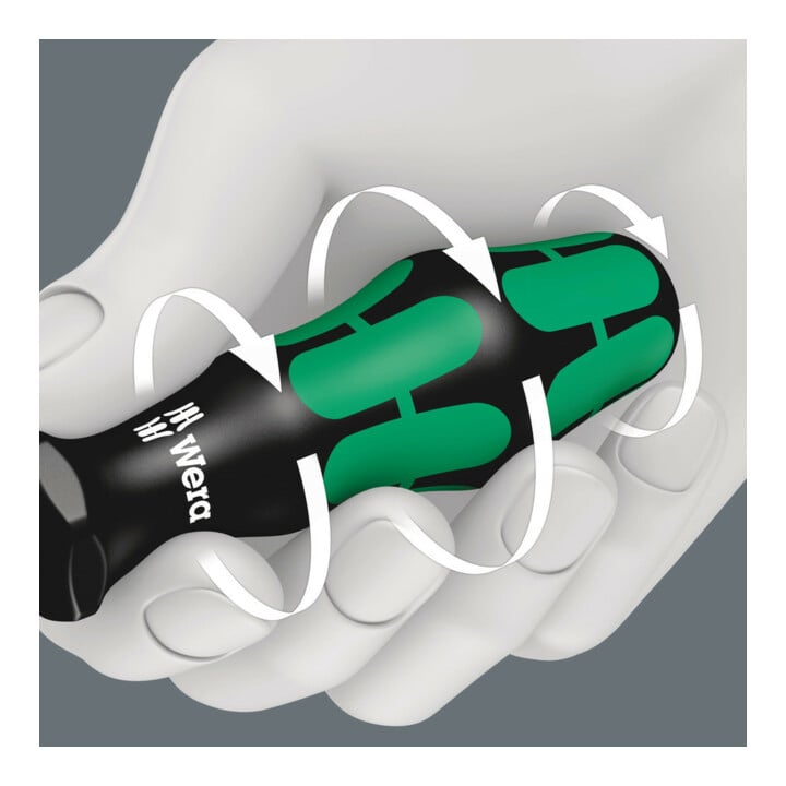 Wera 334/355/6 Rack Schraubendrehersatz Kraftform Plus Lasertip + Rack, 6-teilig