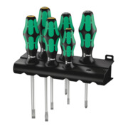 Wera 334/355/6 Schroevendraaierset Kraftform Plus Lasertip + houder