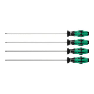 Wera 367/4 TX HF Kraftform Plus Schraubendrehersatz mit Haltefunktion mit 300 mm langen Klingen, 4-teilig