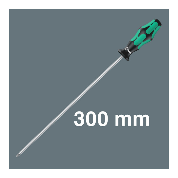 Wera 367/4 TX HF Kraftform Plus Schraubendrehersatz mit Haltefunktion mit 300 mm langen Klingen, 4-teilig