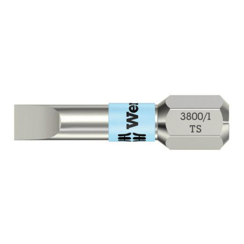 Wera 3800/1 TS Bits für Schlitz-Schrauben, Edelstahl, 5,5 x 1,0 mm, Länge 25 mm