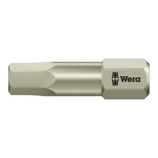 Wera 3840/1 TS 6KT-Bits, Edelstahl, Schlüsselweite (zöllig) 3/16", Länge 25 mm