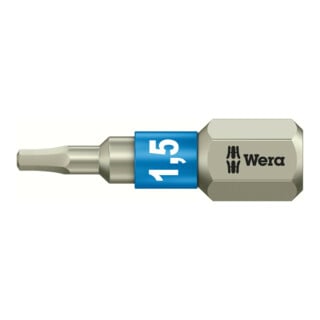 Wera 3840/1 TS 6KT-Bits, Edelstahl, SW (metrisch) 1,5 mm, Länge 25 mm