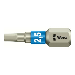 Wera 3840/1 TS 6KT-Bits, Edelstahl, SW (metrisch) 2,5 mm, Länge 25 mm