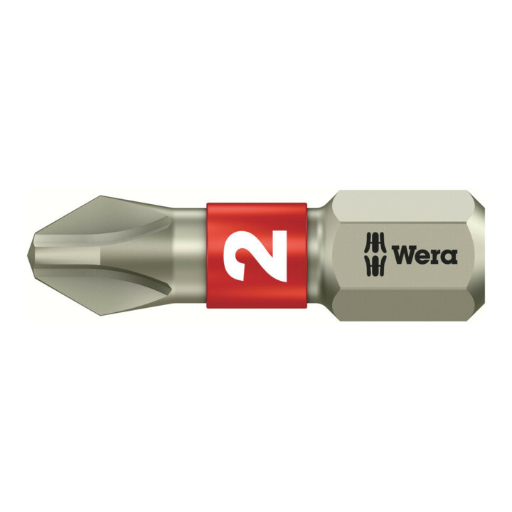 Wera 3851/1 TS Bits, Edelstahl, PH 2, Länge 25 mm