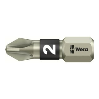 Wera 3855/1 TS Bits, Edelstahl, PZ 2, Länge 25 mm