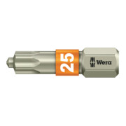 Wera 3867/1 TS P TORX Bits mit Zapfen, Edelstahl, TX 25 x 25 mm