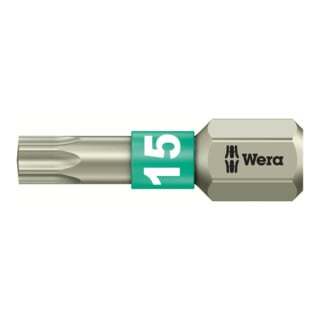 Wera 3867/1 TS TX Bits, Edelstahl, TX 15, Länge 25 mm