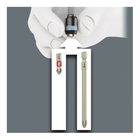 Wera 3888/4/1 K Rapidaptor Universalhalter, Edelstahl