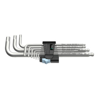 Wera 3950 PKL/9 Winkelschlüsselsatz, metrisch, Edelstahl