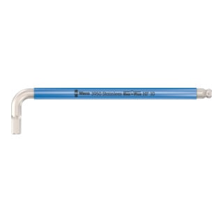 Wera 3950 SPKL Multicolour HF Clé mâle coudée, métrique, acier inoxydable, avec fonction de retenue, 10 x 224 mm
