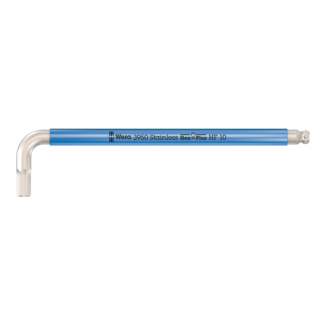 Wera 3950 SPKL Multicolour HF Clé mâle coudée, métrique, acier inoxydable, avec fonction de retenue, 10 x 224 mm