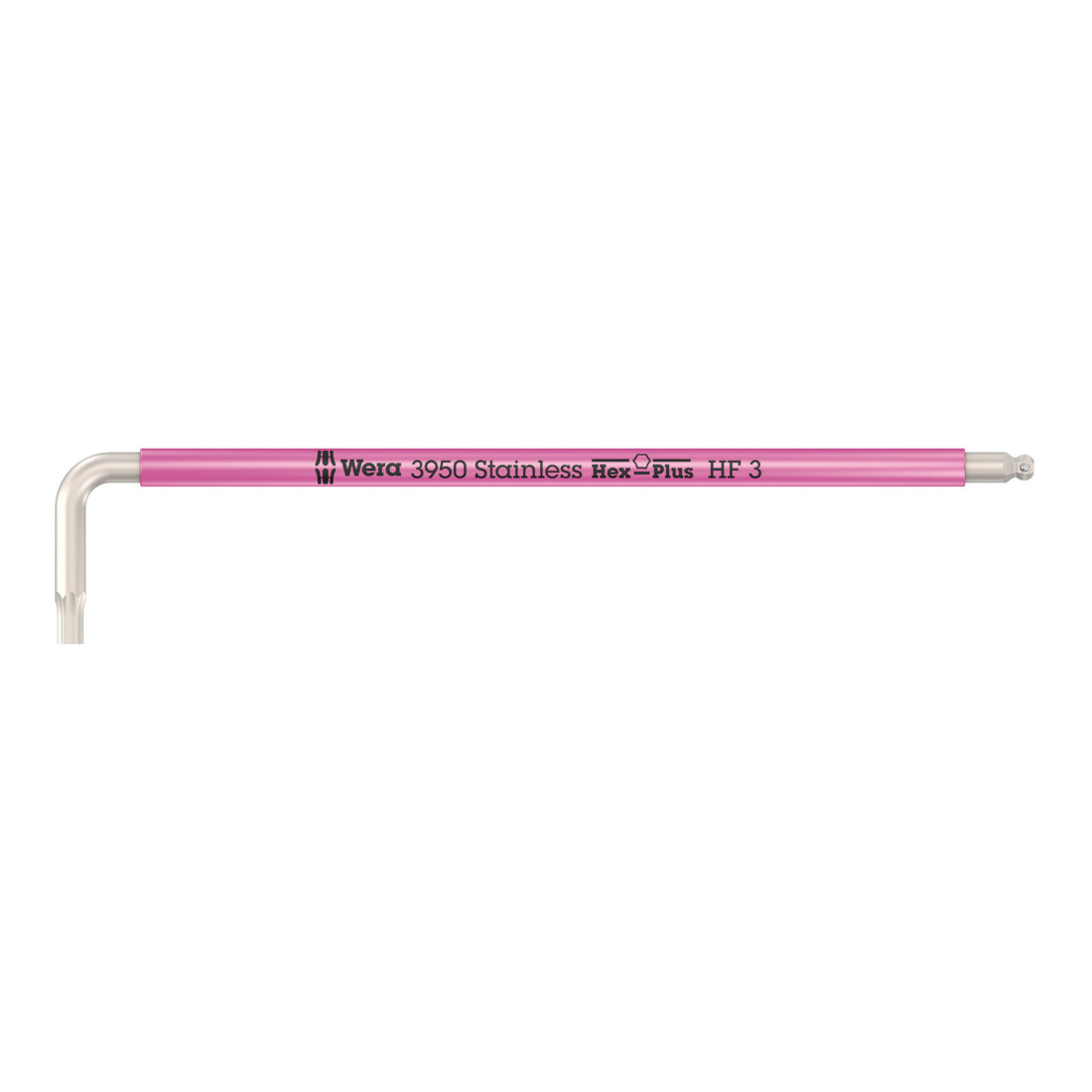 Wera 3950 SPKL Multicolour HF Clés mâles coudées, syst. métrique, acier inoxydable, avec fonction de retenue, 3 x 123 mm
