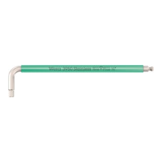 Wera 3950 SPKL Multicolour Imperial Winkelschlüssel, zöllig, Edelstahl, 1/4 Zoll x 185 mm