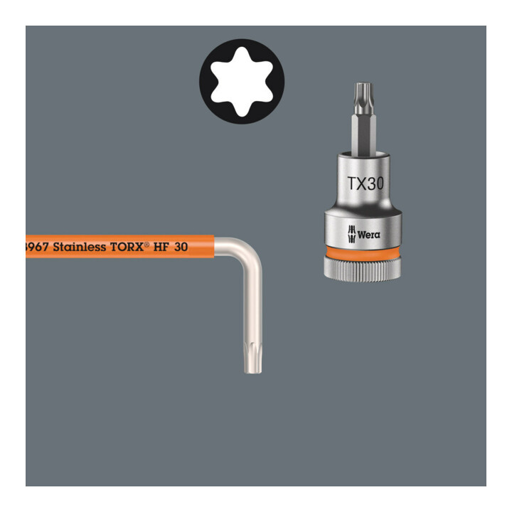 Wera 3967/9 TX SXL Multicolour HF Stainless 1 Winkelschlüsselsatz mit Haltefunktion, Edelstahl, 9-teilig