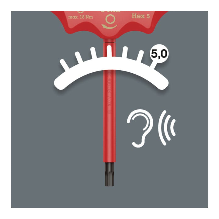 Wera 400 i VDE Hex Drehmomentindikator, 4 x 5,0 Nm