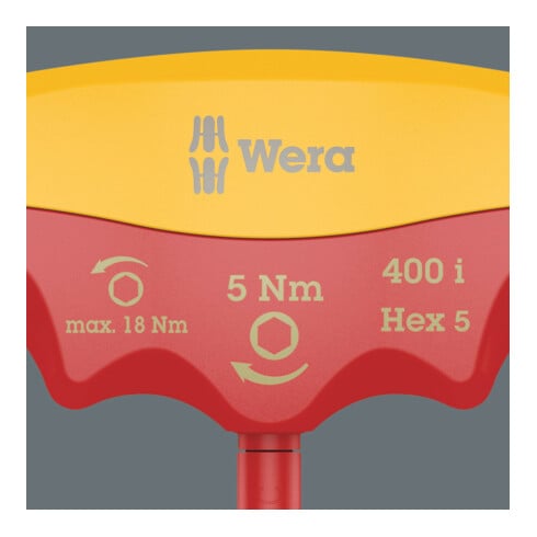 Wera 400 i VDE Hex Drehmomentindikator, 4 x 5,0 Nm