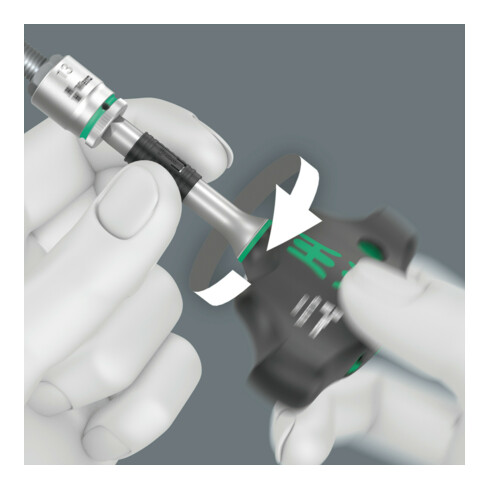 Wera 411 A RA Quergriff-Adapterschraubendreher mit Ratschenfunktion, 1/4", 1/4" x 45 mm