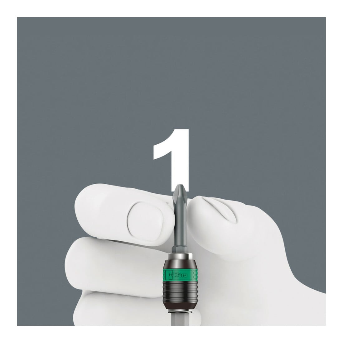 Wera 416 R Quergriff-Bits-Handhalter mit Rapidaptor Schnellwechselfutter, 1/4" x 45 mm