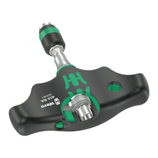 Wera 416 RA Quergriff-Bits-Handhalter mit Ratschenfunktion und Rapidaptor Schnellwechselfutter, 1/4" x 45 mm