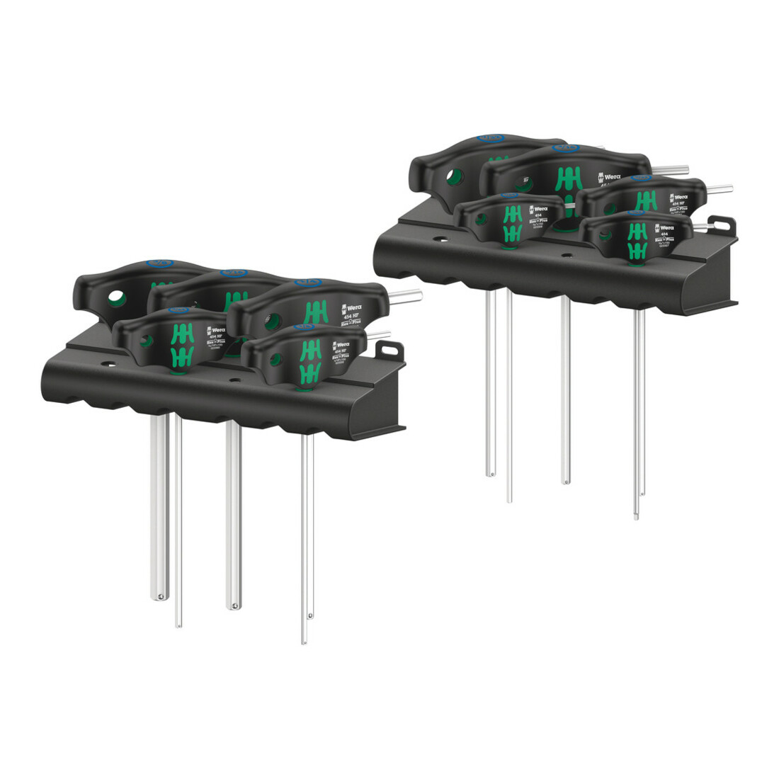 Wera 454/10 HF Set Imperial 1 Schraubendrehersatz Quergriff-Schraubendreher Hex-Plus mit Haltefunktion, zöllig, 10-teilig