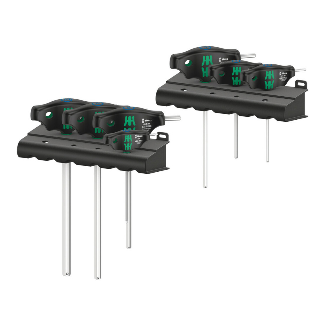 Wera 454/7 HF Set 1 Schraubendrehersatz Quergriff-Schraubendreher Hex-Plus mit Haltefunktion, 7-teilig