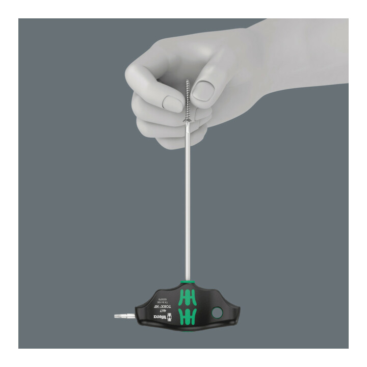 Wera 454/7 HF Set 1 Schraubendrehersatz Quergriff-Schraubendreher Hex-Plus mit Haltefunktion, 7-teilig