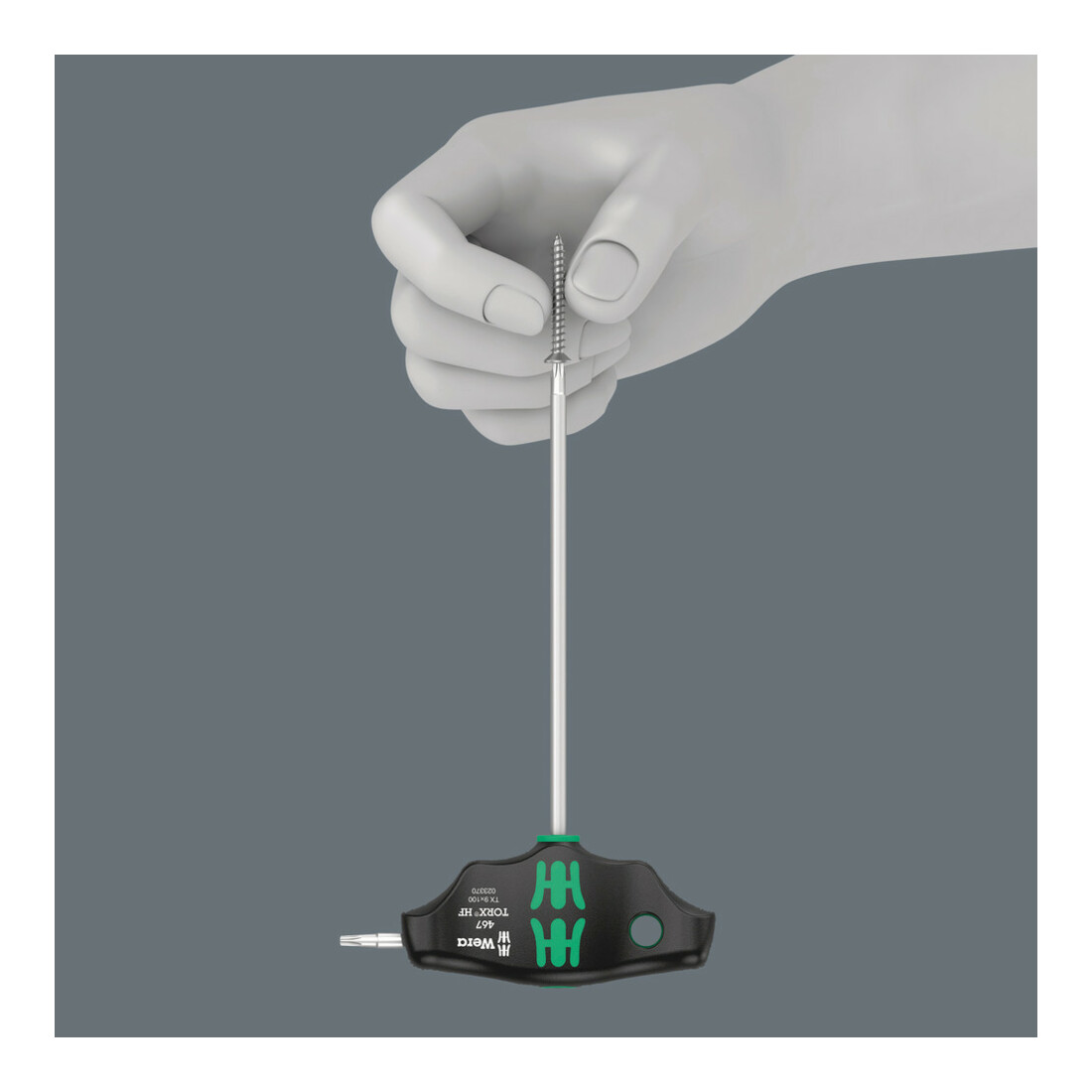 Wera 454/7 HF Set 1 Schraubendrehersatz Quergriff-Schraubendreher Hex-Plus mit Haltefunktion, 7-teilig