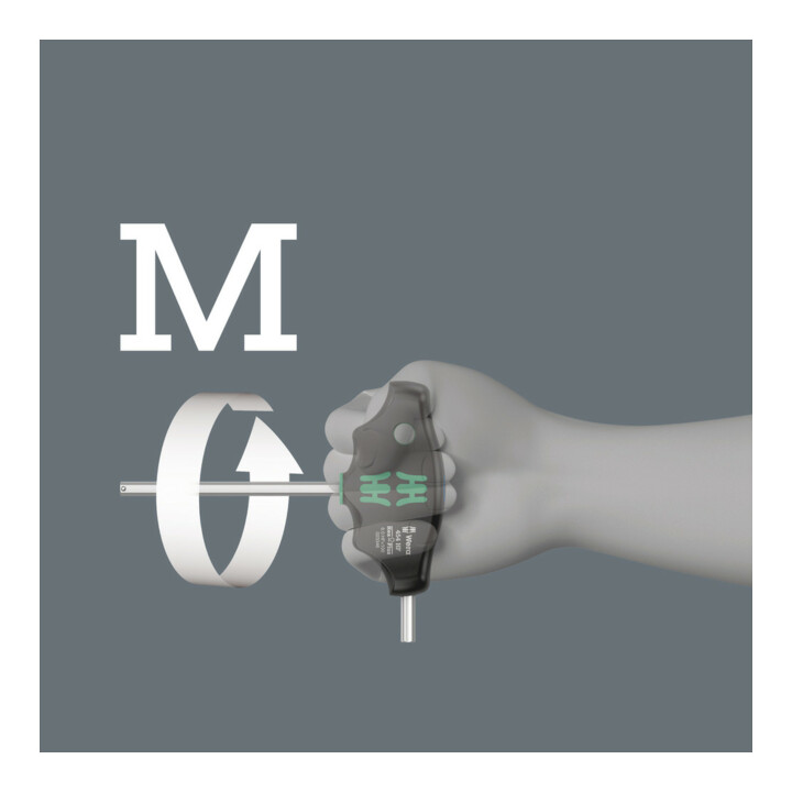 Wera 454/7 HF Set 1 Schraubendrehersatz Quergriff-Schraubendreher Hex-Plus mit Haltefunktion, 7-teilig