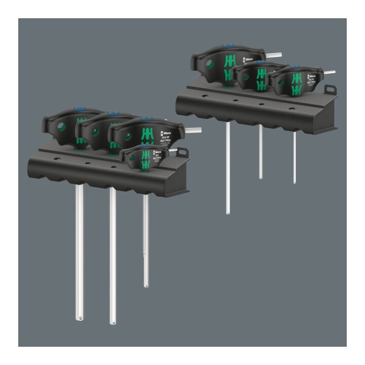 Wera 454/7 HF Set 1 Schraubendrehersatz Quergriff-Schraubendreher Hex-Plus mit Haltefunktion, 7-teilig