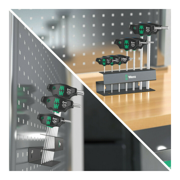 Wera 454/7 HF Set 2 Schraubendrehersatz Quergriff-Schraubendreher Hex-Plus mit Haltefunktion, 7-teilig