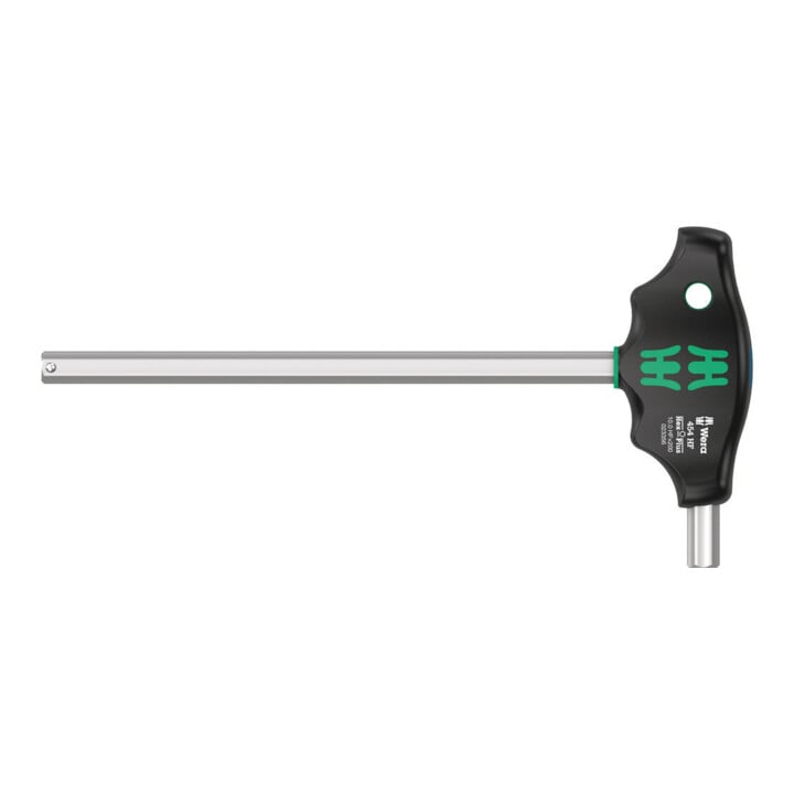 Wera 454 HF Quergriff-Sechskantschraubendreher Hex-Plus mit Haltefunktion, 10 x 200 mm