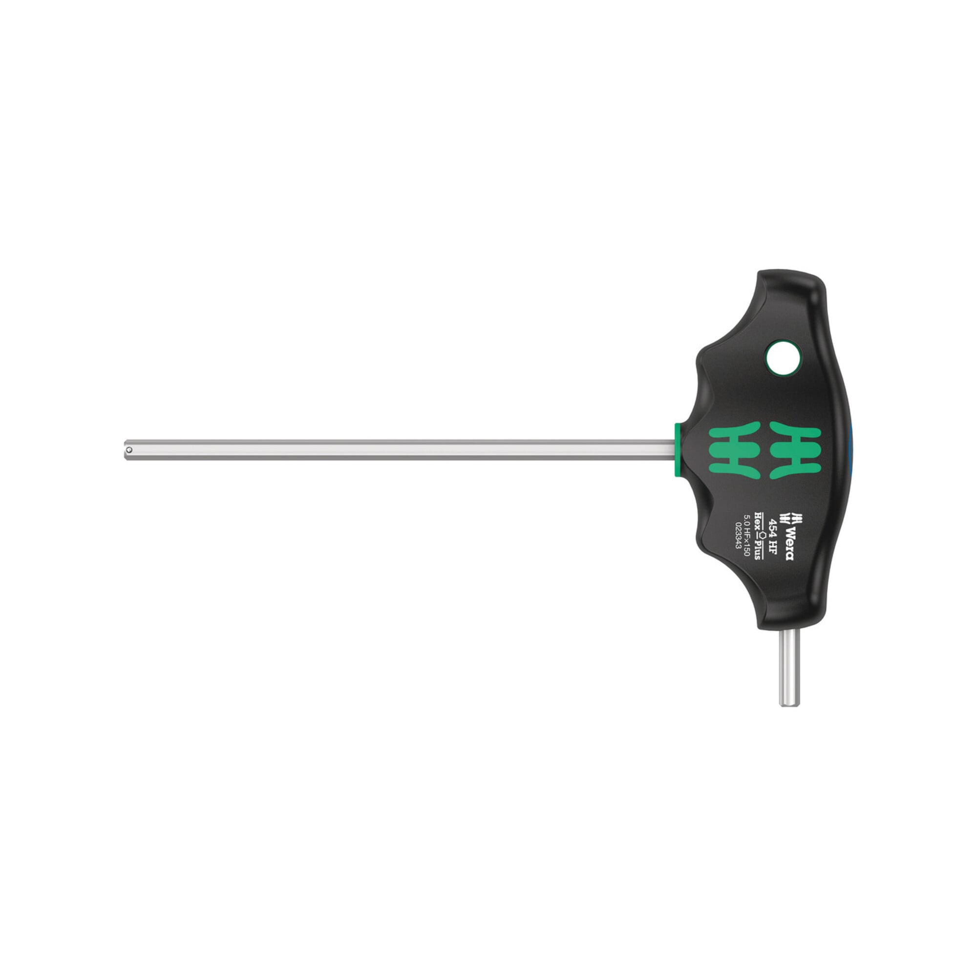 Wera 454 HF Quergriff-Sechskantschraubendreher Hex-Plus mit Haltefunktion, 5 x 150 mm