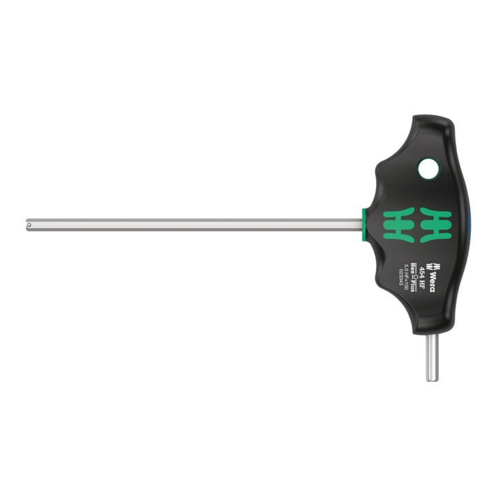 Wera 454 HF Quergriff-Sechskantschraubendreher Hex-Plus mit Haltefunktion, 5 x 150 mm