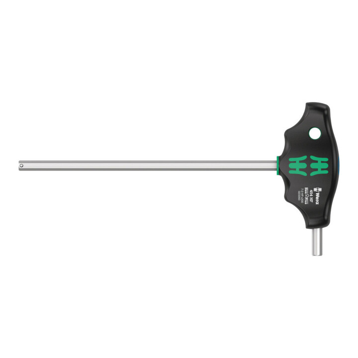 Wera 454 HF Quergriff-Sechskantschraubendreher Hex-Plus mit Haltefunktion, 7 x 200 mm
