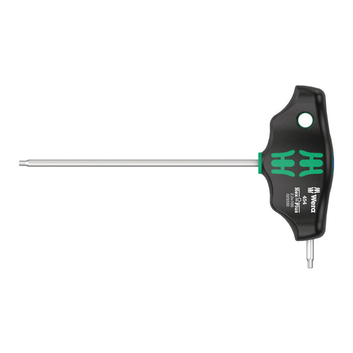Wera 454 Tournevis hexagonal à poignée transversale Hex-Plus, 2 x 100 mm