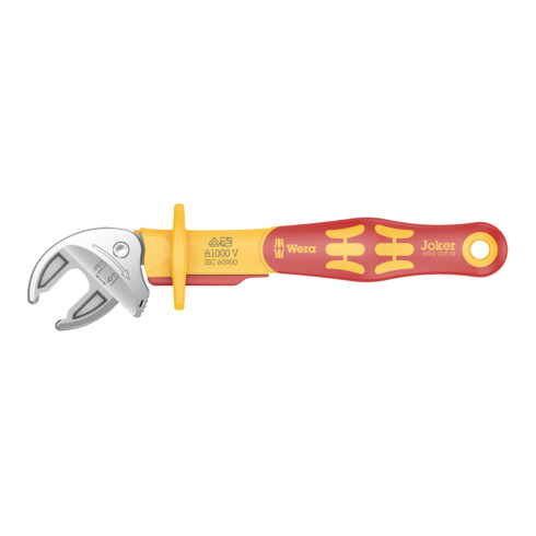 Wera 6004 Joker VDE M VDE-isolierter, selbstjustierender Maulschlüssel, 13-16 x 1/2-5/8" x 190 mm