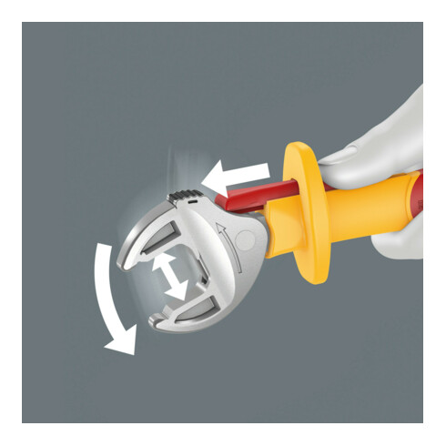 Wera 6004 Joker VDE M VDE-isolierter, selbstjustierender Maulschlüssel, 13-16 x 1/2-5/8" x 190 mm