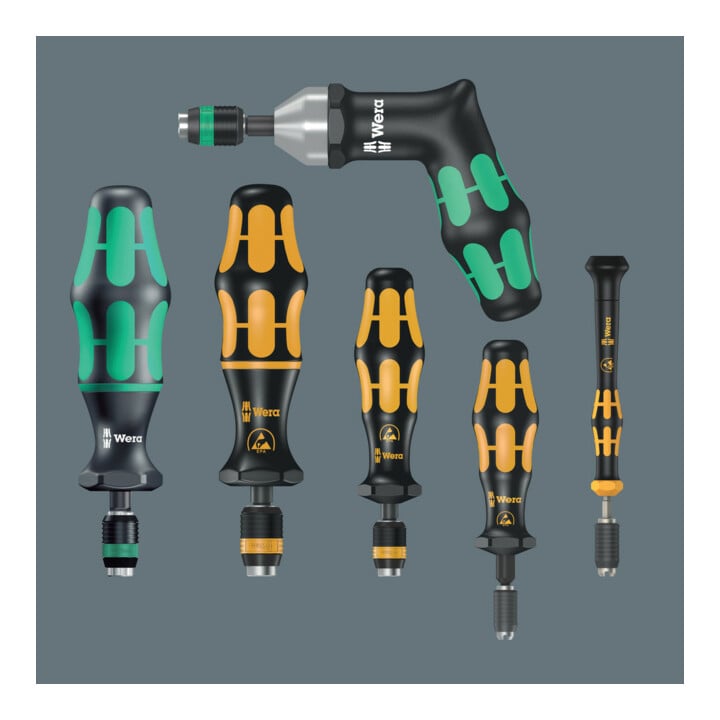 Wera 7465 Drehmomentschraubendreher mit Rapidaptor Schnellwechselfutter 2,5 in.lbs.